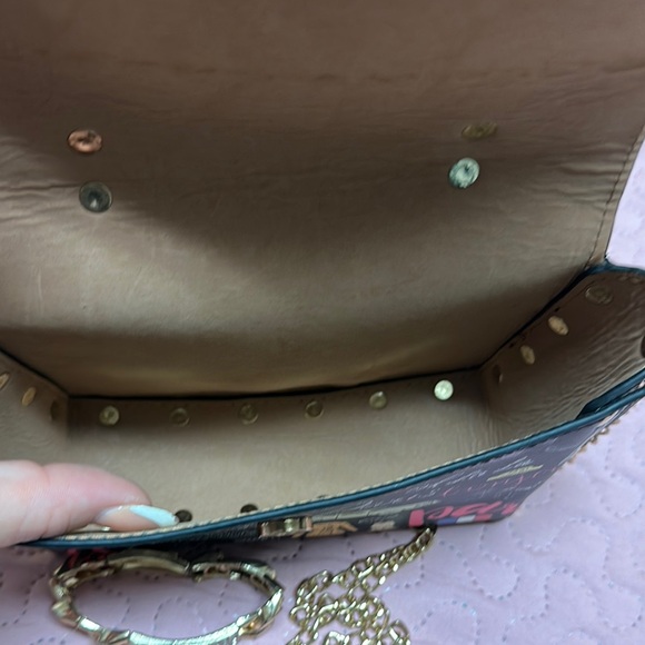 Paris Print Women's Bag - Black and Pink - Picture 2 of 5